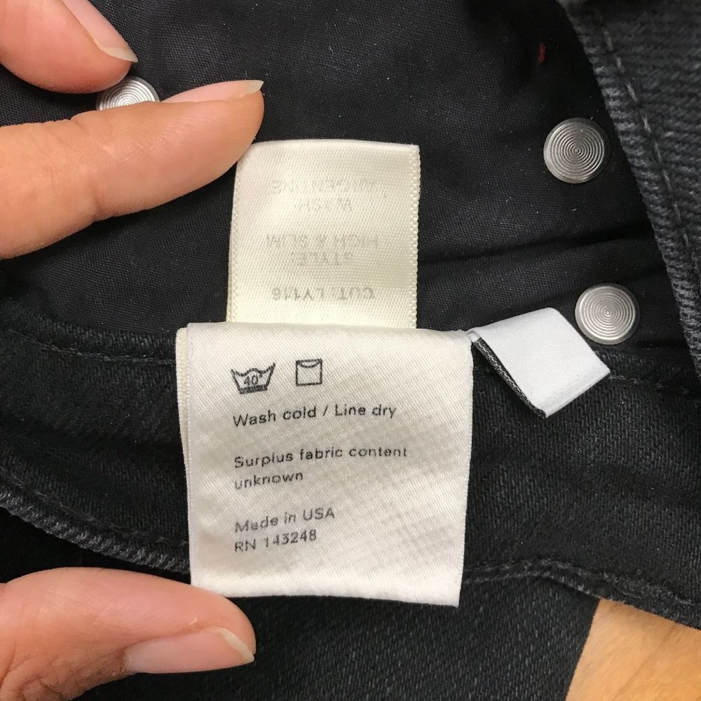 NWT Reformation Jeans Womens Hepburn Skinny Jeans Size 25 Black High Rise - Picture 10 of 11